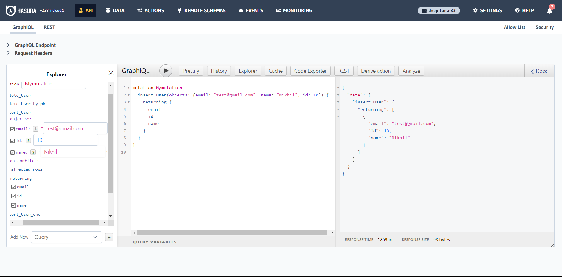 Building GraphQL API with Hasura and Express.js