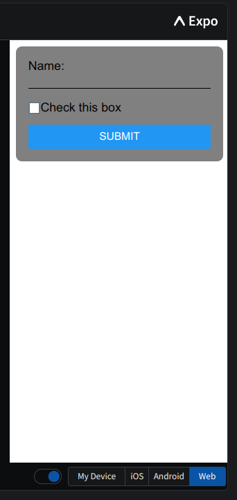 react native form