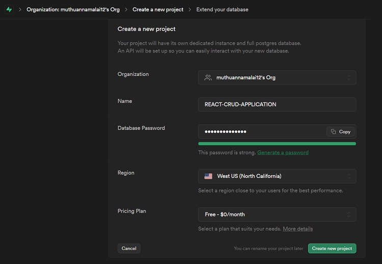 Building a CRUD React Application with Supabase